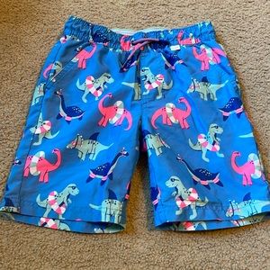 Dinosaur swim trunks